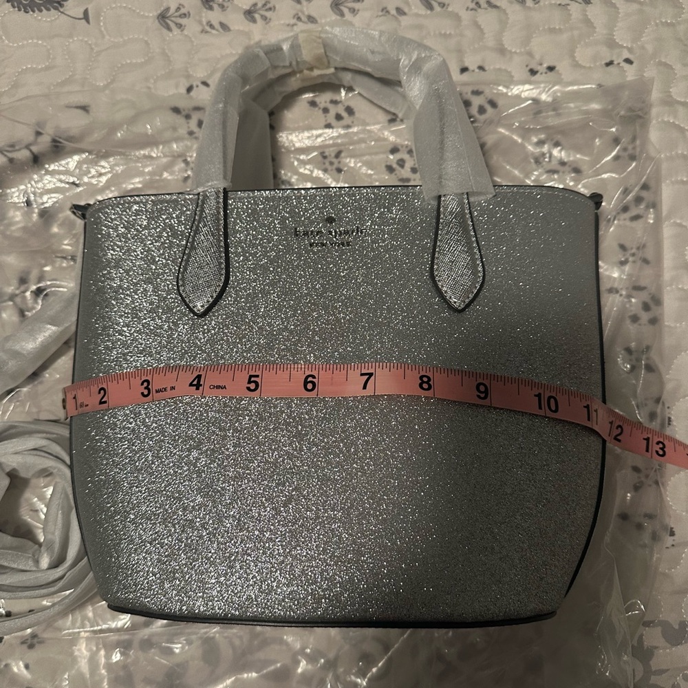 kate spade Silver Glitter Small Tote - Picture 5 of 6